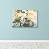 自転車 | Zazzle_Growshop。 キャンバスプリント (インサイチュ (ウッドフロア))