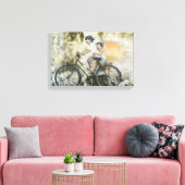 自転車 | Zazzle_Growshop。 キャンバスプリント (インサイチュ (リビング))
