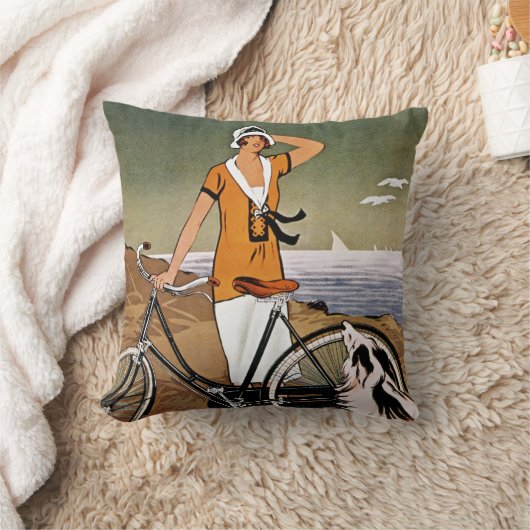 自転車Ad 1925年 クッション (ブランケット)