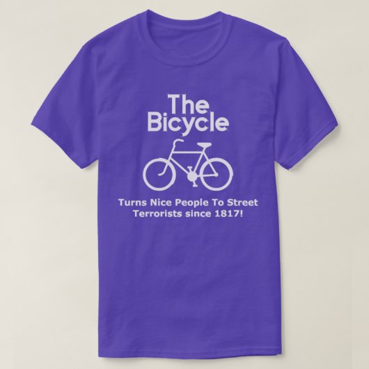 自転車Ich hateサイクリストの通りテロリスト Tシャツ (デザイン正面)