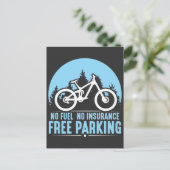 自転車No燃料No保険および無料駐車自転車 ポストカード (スタンド正面)