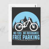自転車No燃料No保険および無料駐車自転車 ポストカード (正面/裏面)