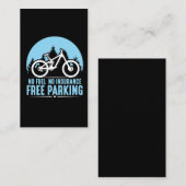 自転車No Fuel No Insuranceと無料駐車場 名刺 (正面/裏面)