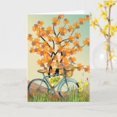 自転車P19ノートカ空白のード カード (黄色い花)