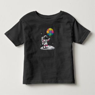 自閉宇宙飛行士バルーン宇宙自閉症意識 トドラーTシャツ
