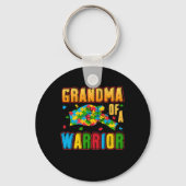 自閉症おばあちゃん – 武士のおばあちゃん キーホルダー (正面)