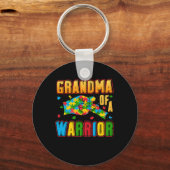 自閉症おばあちゃん – 武士のおばあちゃん キーホルダー (正面)