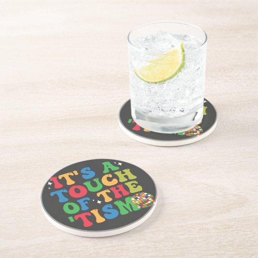 自閉症おもしろいそれは'Tism GroovyギフトのTouchである コースター (側面)