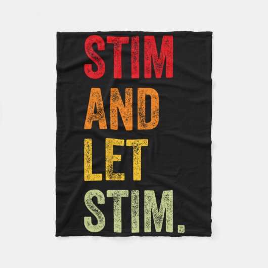 自閉症おもしろいの認知月間の男性をスティムとlet フリースブランケット (正面)