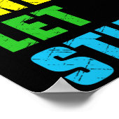 自閉症おもしろいの認知月間の男性をスティムとlet ポスター (角)