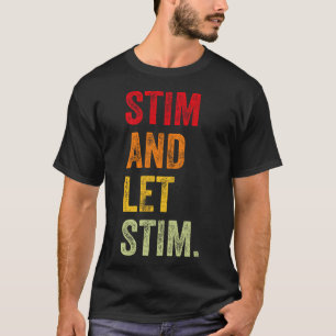 自閉症おもしろいの認知月間の男性をスティムとlet tシャツ