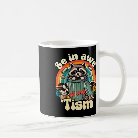 自閉症おもしろいは私の自閉症のミームに畏敬の念 コーヒーマグカップ (右)