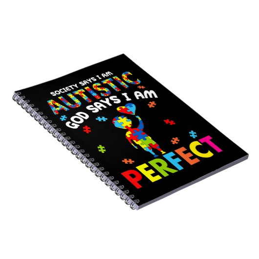 自閉症おもしろい引用文「社会は私が自閉症だと言う、行く ノートブック (右側)