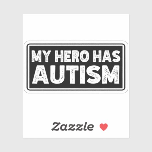 自閉症おもしろい引用文、私のヒーローは自閉症を持っている シール (シート)