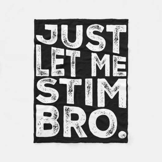 自閉症おもしろい意識だけで私にBroをスティー フリースブランケット (正面)