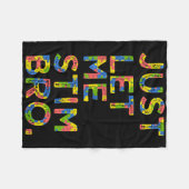 自閉症おもしろい意識の月だけ私にBroをスティム フリースブランケット (正面(横))