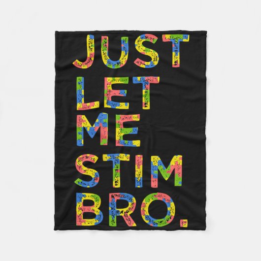 自閉症おもしろい意識の月だけ私にBroをスティム フリースブランケット (正面)