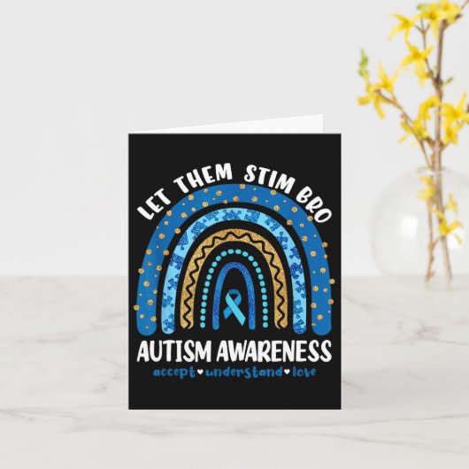 自閉症おもしろい意識の月は、彼らをBrのスティムに カード (黄色い花)