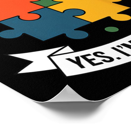 自閉症おもしろい意識キッズ自閉症パズル自閉 ポスター (角)