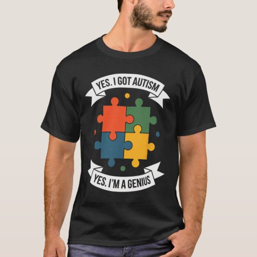自閉症おもしろい意識キッズ自閉症パズル自閉 Tシャツ (正面)