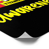 自閉症おもしろい意識パズル化学周期性体型 ポスター (角)