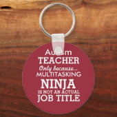 自閉症おもしろい特殊ニーズ先生 キーホルダー (正面)