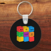 自閉症おもしろい認識要素周期表Che キーホルダー (正面)