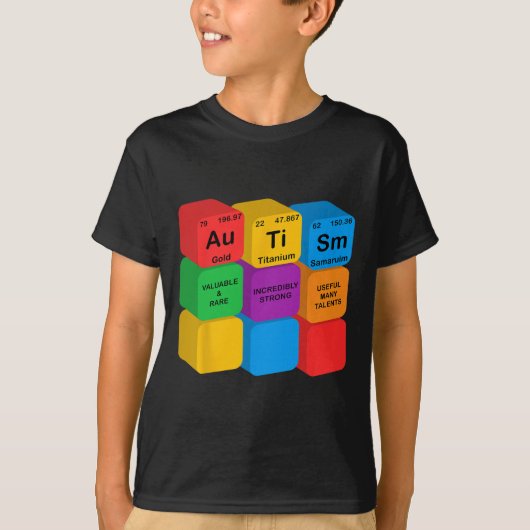 自閉症おもしろい認識要素周期表Che Tシャツ (正面)