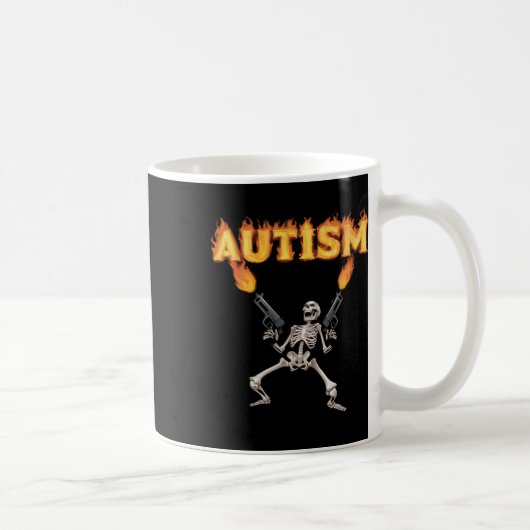 自閉症おもしろい骨格特異ダンクミーム コーヒーマグカップ (右)