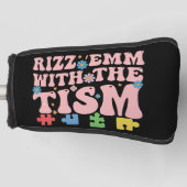 自閉症おもしろいEmと自閉症ミーム自閉症 ゴルフヘッドカバー (正面)