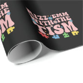 自閉症おもしろいEmと自閉症ミーム自閉症 ラッピングペーパー (ロールコーナー)