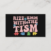 自閉症おもしろいEmと自閉症ミーム自閉症 名刺 (正面)