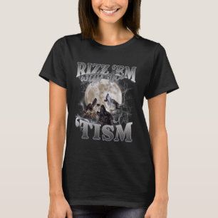 自閉症おもしろいEmと自閉症ミームW Tシャツ