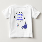 自閉症かKeepStaring ベビーTシャツ (裏面)