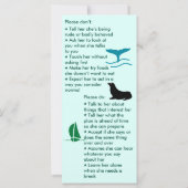 自閉症が一緒になる女の子フラットカード (裏面)