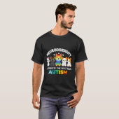 自閉症が神経多様性を祝受け入れる Tシャツ (正面フル)