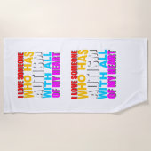 自閉症が私のハート ビーチタオル (正面)