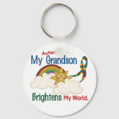 自閉症が私の世界を明るくする1孫 キーホルダー (正面)