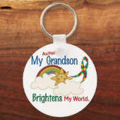 自閉症が私の世界を明るくする1孫 キーホルダー (正面)