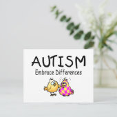 自閉症が違いを抱く ポストカード (スタンド正面)