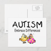 自閉症が違いを抱く ポストカード (正面/裏面)