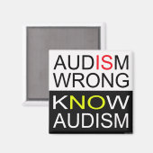 自閉症が間違っている。 マグネット (正面/裏面)