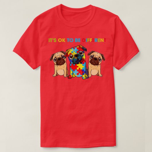 自閉症が3回違うあってもいい Tシャツ (デザイン正面)