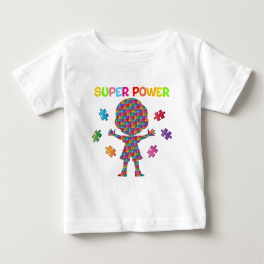 自閉症すごい力 ベビーTシャツ (正面)