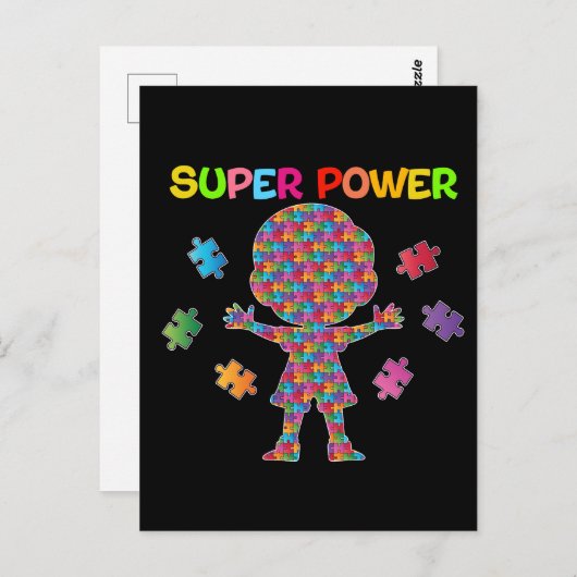 自閉症すごい電源はがき ポストカード (正面/裏面)