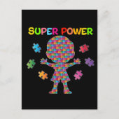 自閉症すごい電源はがき ポストカード (正面)