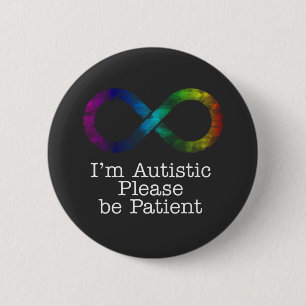 自閉症だから我慢して下さい 缶バッジ