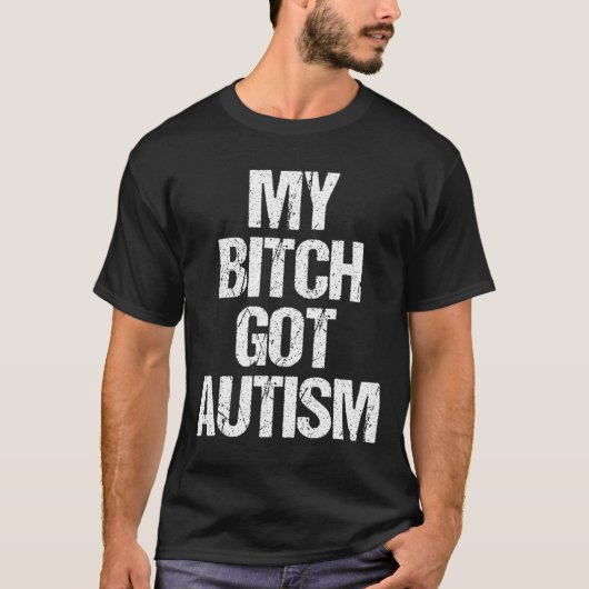 自閉症です - 面白い表現 自閉症啓発 自閉症 Tシャツ (正面)