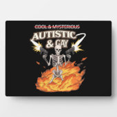 自閉症でゲイのスケルトン 面白い自閉症啓発 フォトプラーク (正面)