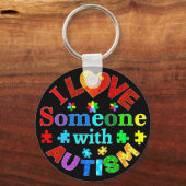 自閉症で人を愛している キーホルダー (正面)